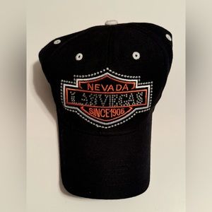Las Vegas Nevada Hat Red Black Embroidered Cap Adjustable